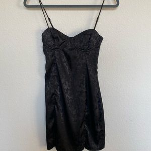 Princess Polly black satin mini dress